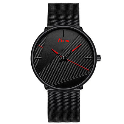 British style men's casual mesh belt watch