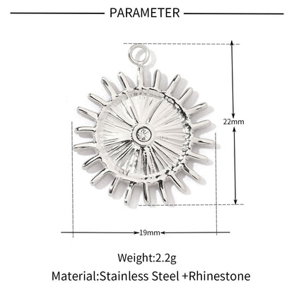 Star Sun Titanium Steel Necklace Pendant ins