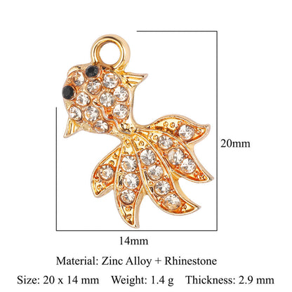 5pcs/pack bee starfish elk zinc alloy pendant
