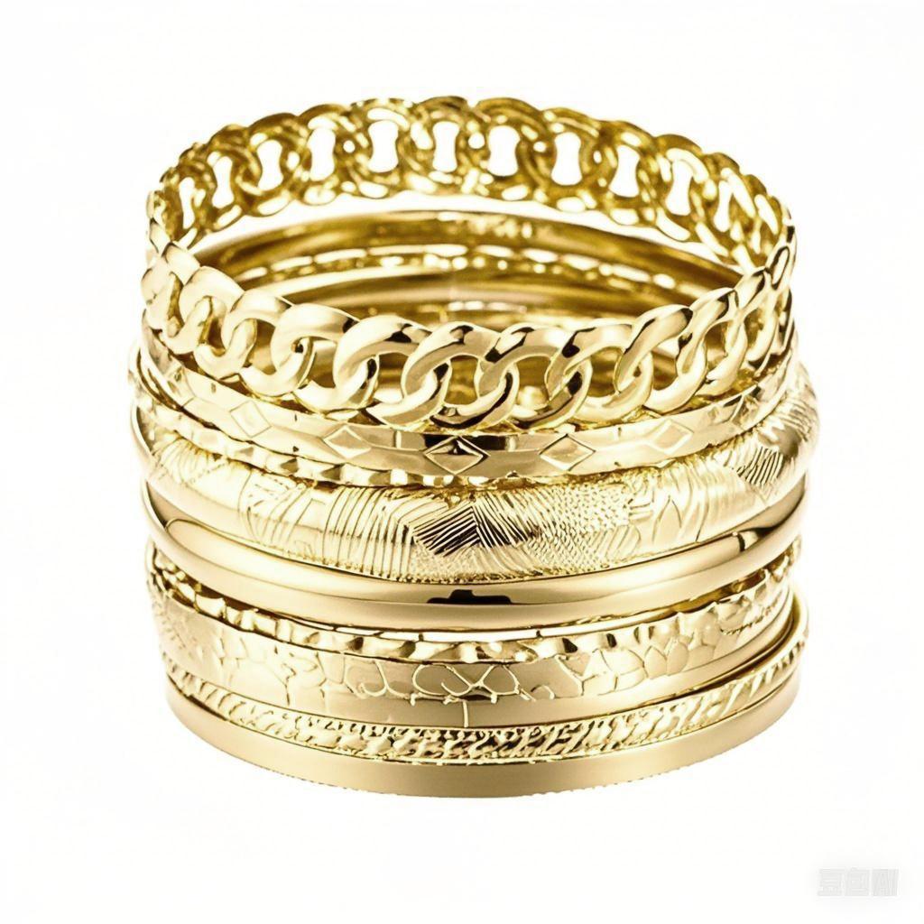 Stacked Wide Bracelet Set