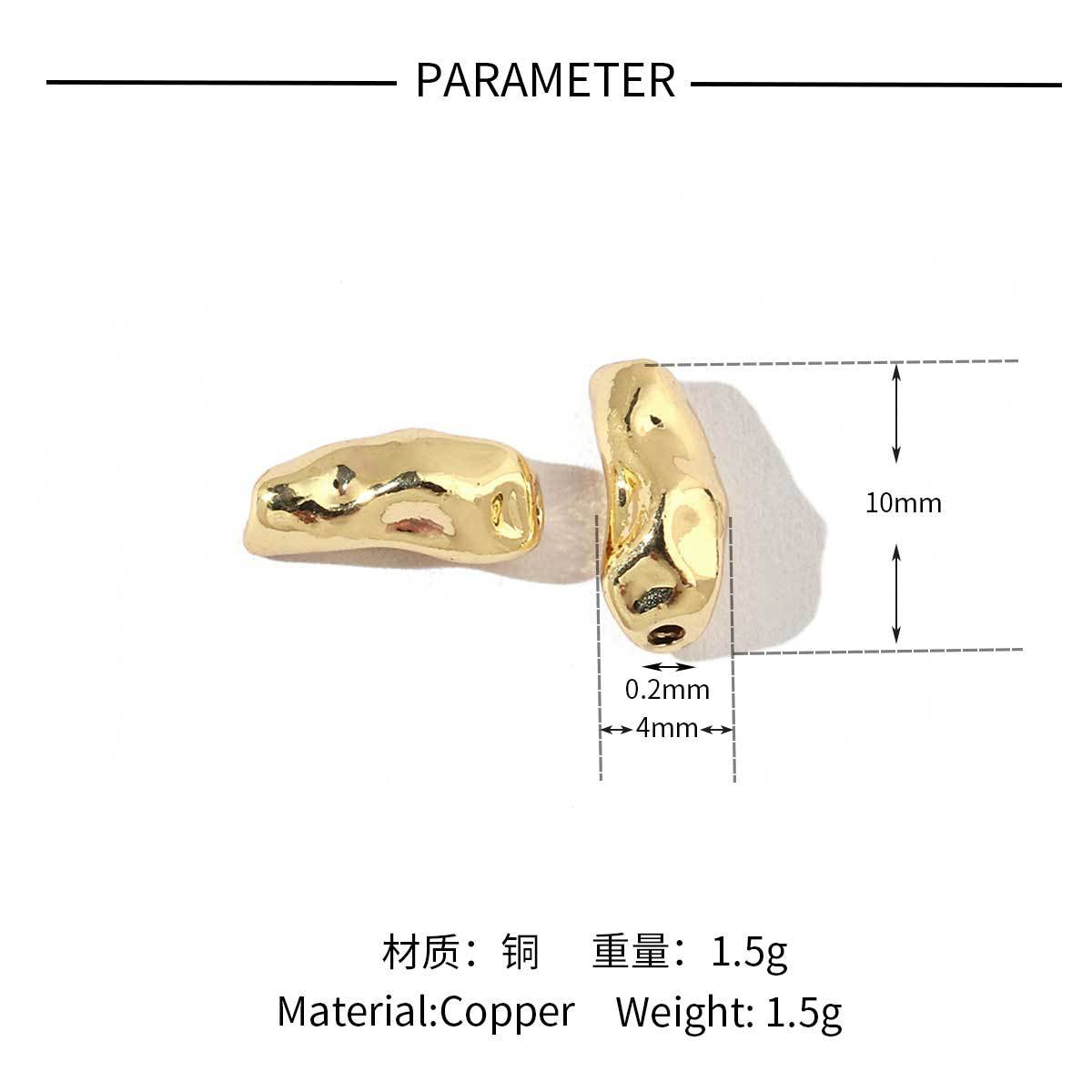 18K gold-coated baroque special-shaped beads