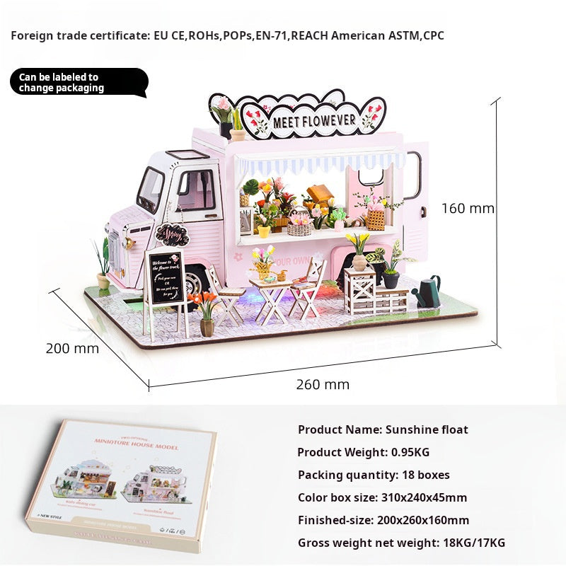 3D Puzzle DIY Wooden House