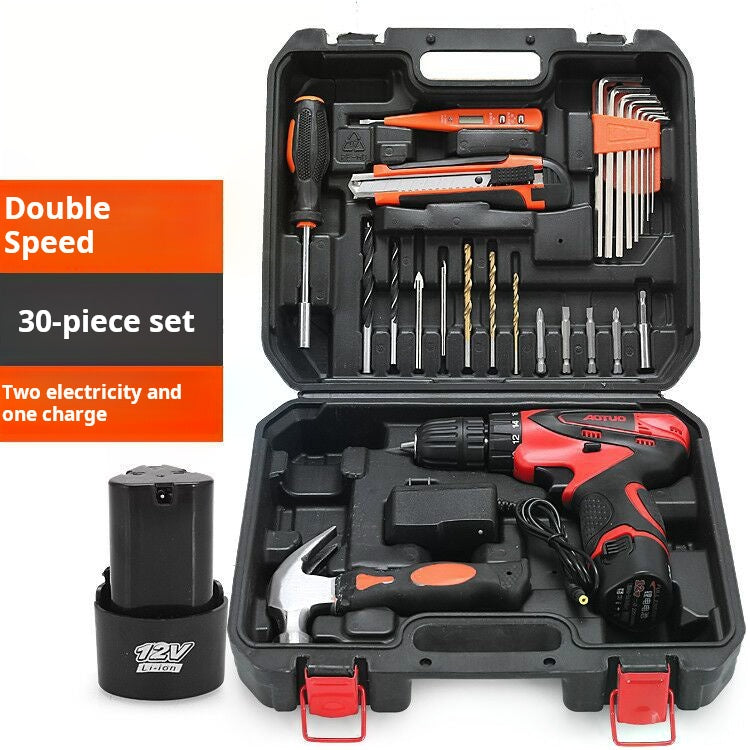 Furadeira de lítio 12V, ferramenta elétrica recarregável 