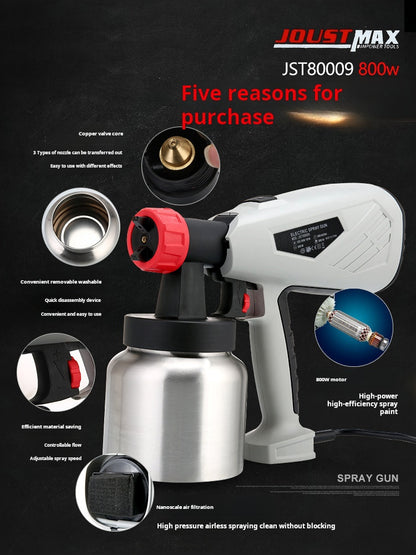 Pistola elétrica removível HVLP para casa em alumínio 