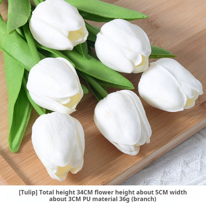 flores artificiales blancas 