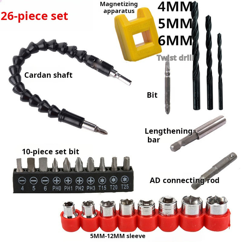 Juego de herramientas de enchufe Accesorios para taladro Combo de brocas 