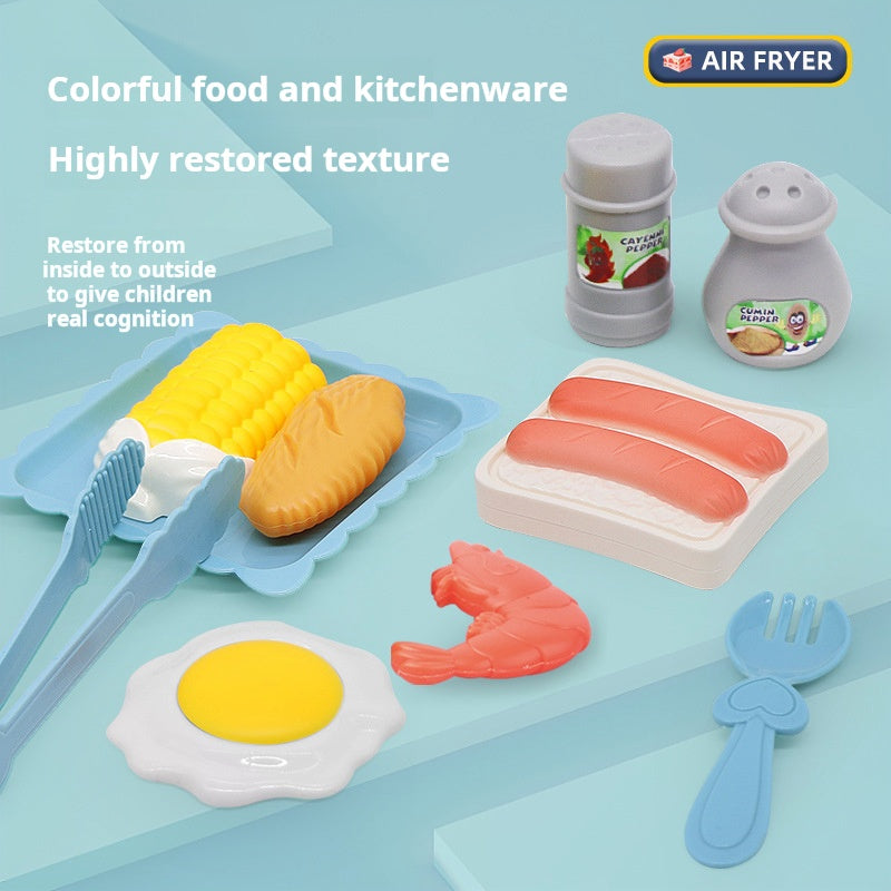 Juego de simulación de juguete para niños: Mini freidora de aire, juguete de cocina para cocinar arroz, regalo al por mayor 