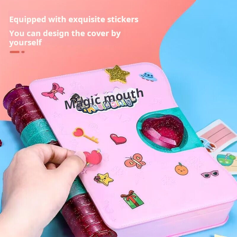 Children's Magic Diary Blind Box Treasure Chest Stationery Pretend Play Toy for Girls Little Princess Surprise Magic Book
