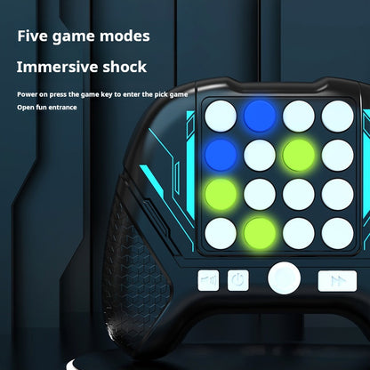 Children's Whack-a-Mole Machine Speed Push Light and Sound Photon Game Console Puzzle Challenge Stress Relief Toy