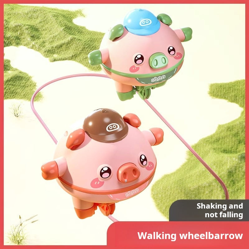 Balancing Pig Weeble Unicycle Automatic High-tech Car Tightrope Walking Electric Spinning Top for Children Girls