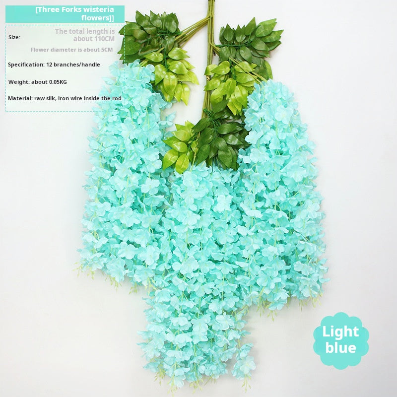 Ceiling wedding decoration flower strips artificial flowers