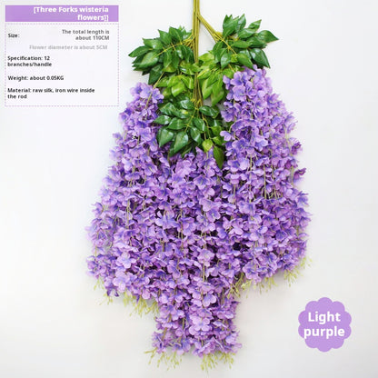 Ceiling wedding decoration flower strips artificial flowers