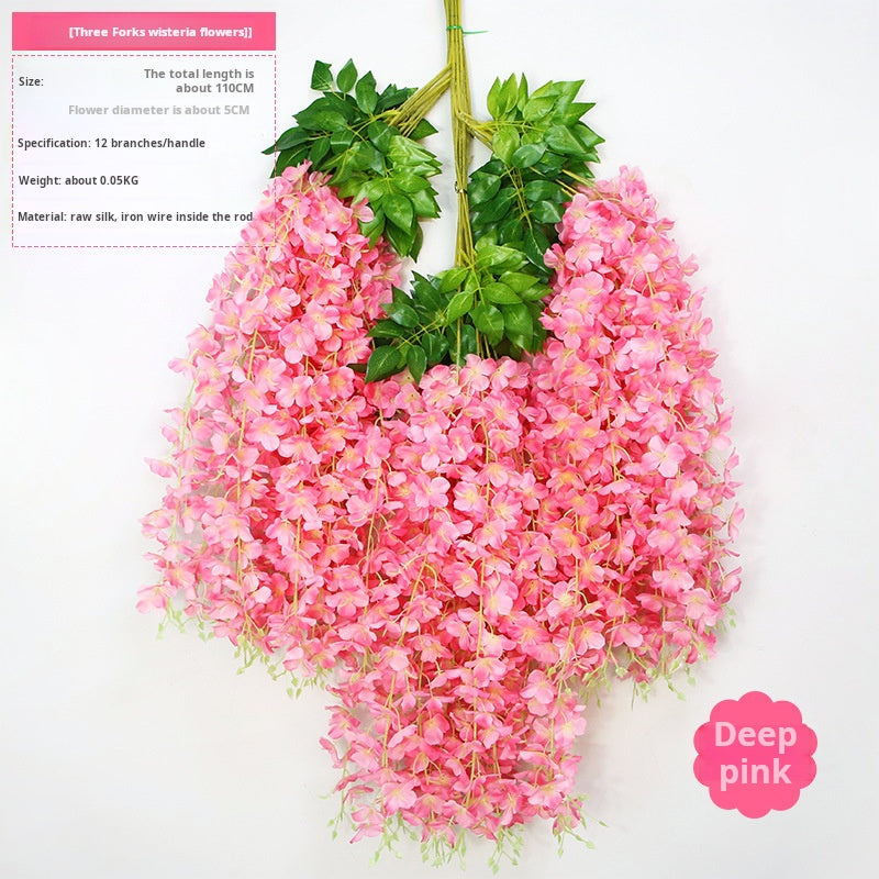 Ceiling wedding decoration flower strips artificial flowers