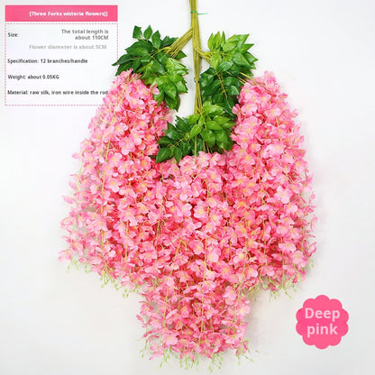 Ceiling wedding decoration flower strips artificial flowers