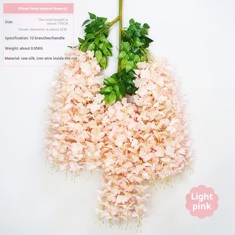 Ceiling wedding decoration flower strips artificial flowers