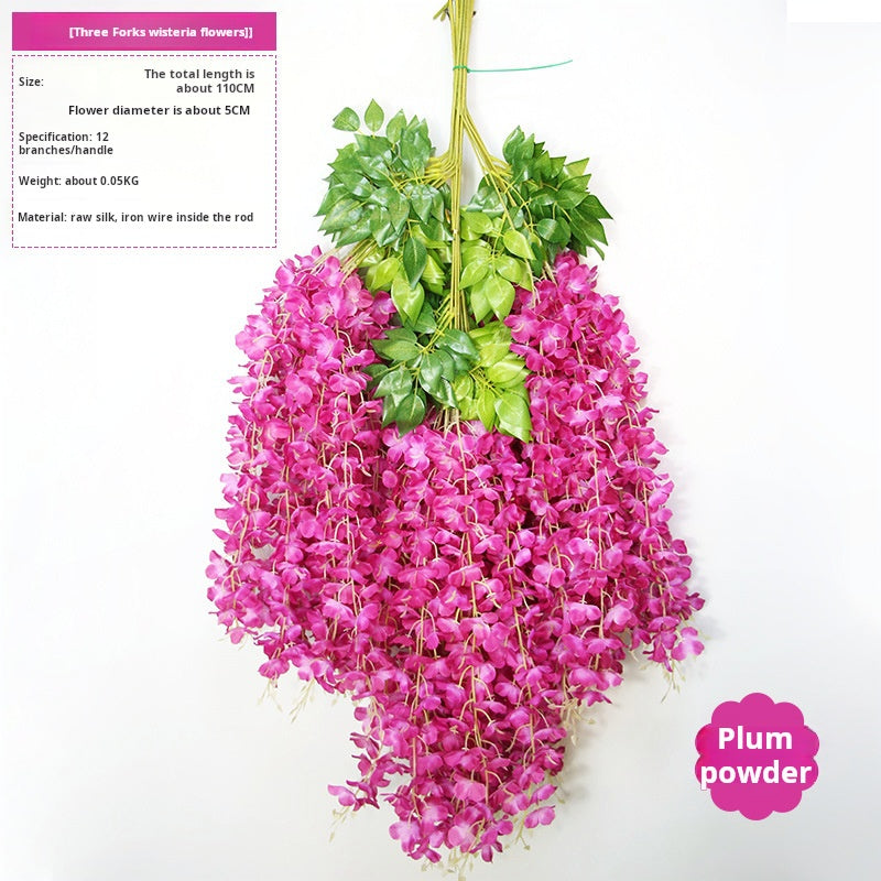 Ceiling wedding decoration flower strips artificial flowers