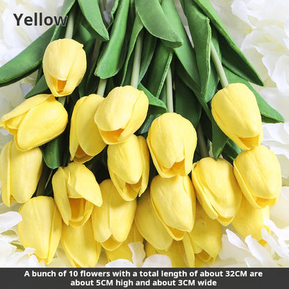 Flores artificiales de tulipán de PU al por mayor 