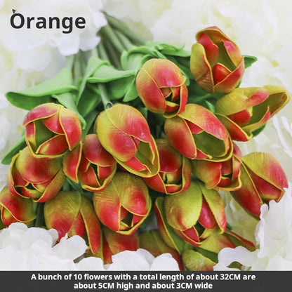 Flores artificiales de tulipán de PU al por mayor 