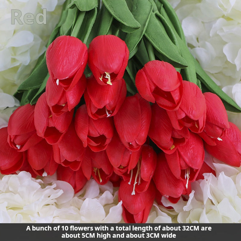 Flores artificiales de tulipán de PU al por mayor 