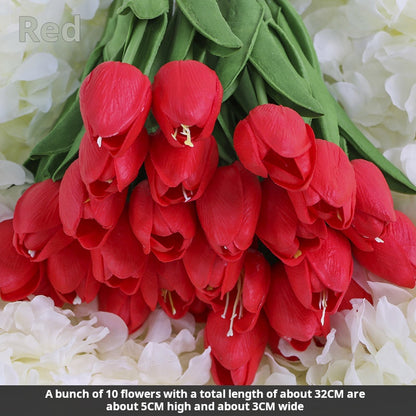 Flores artificiales de tulipán de PU al por mayor 