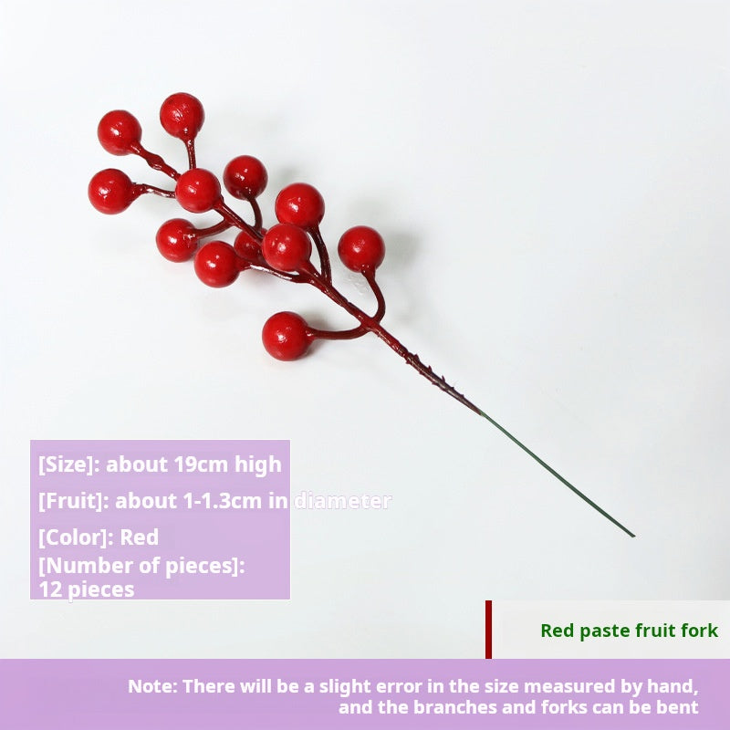 12 Christmas fruit foam red fruit simulation red berries