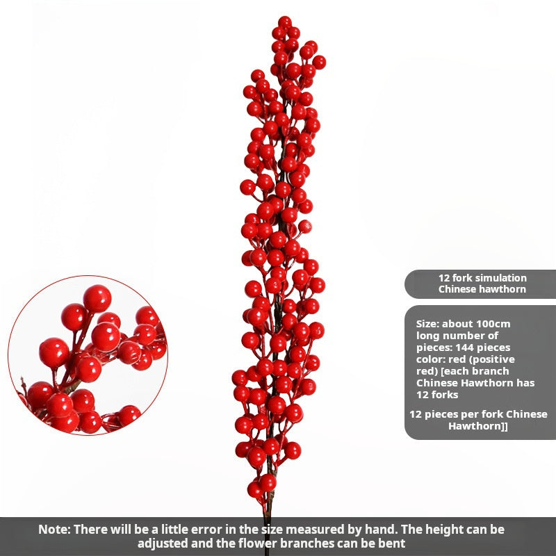 Simulation red berry Christmas red fruit