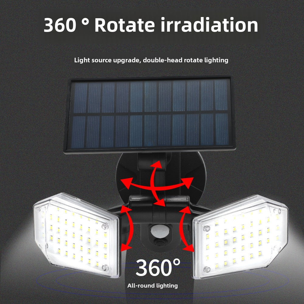 Double head outdoor wall lamp