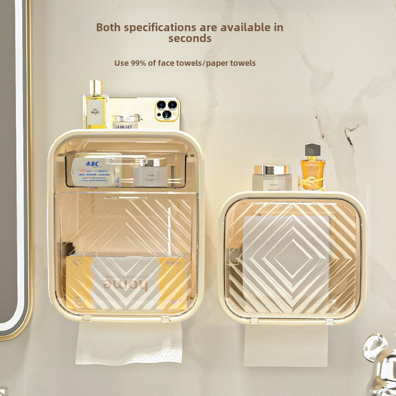 Simple Wall-Mounted Organizer, No-Punch Tissue Holder