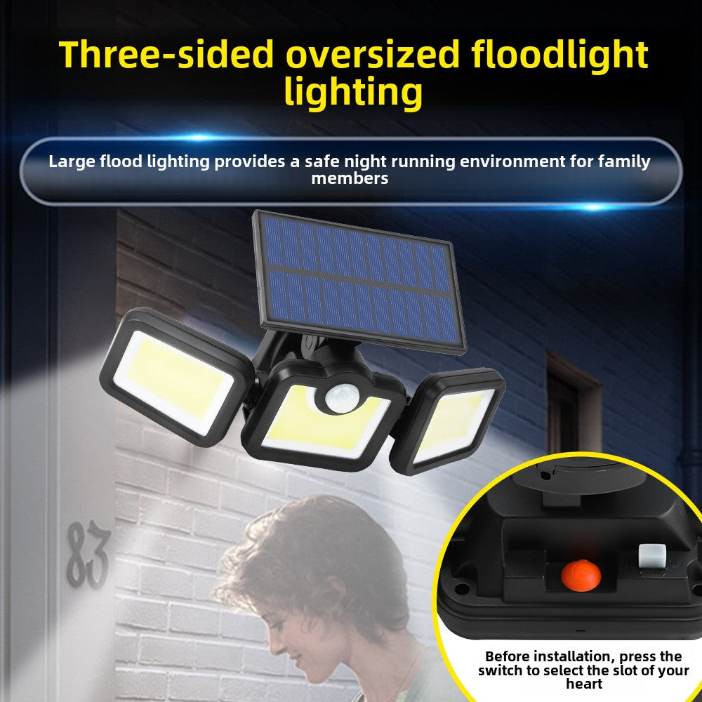 171COB three-head wall lamp multi-angle lighting street lamp