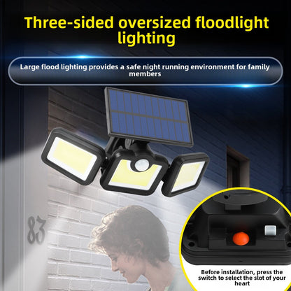 171COB three-head wall lamp multi-angle lighting street lamp