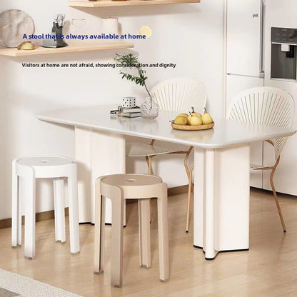 Thick Plastic Stool Stackable Home