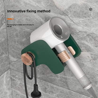 Wall-mounted hair dryer holder
