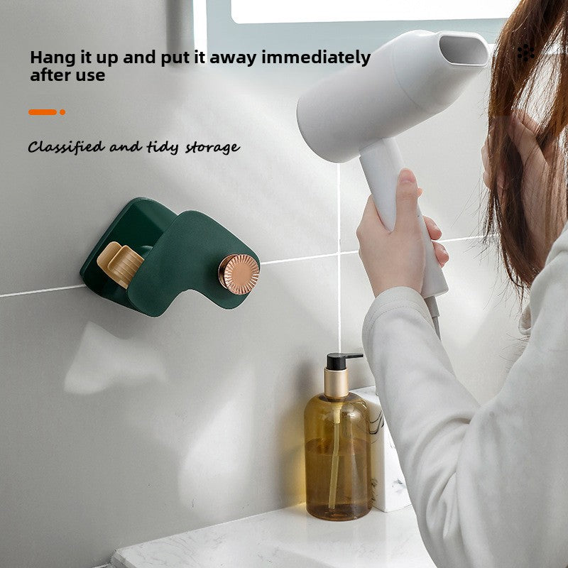 Wall-mounted hair dryer holder
