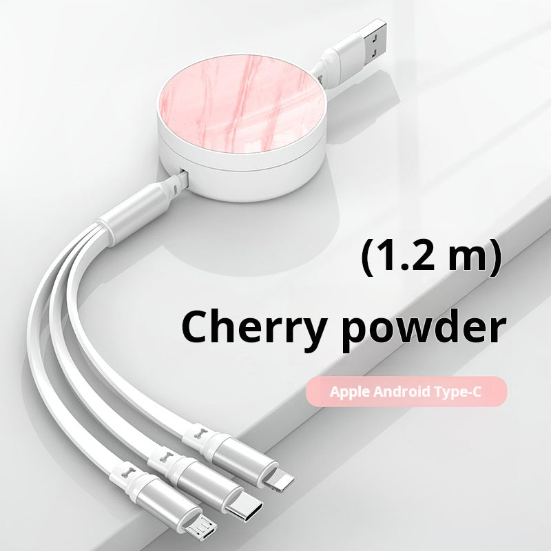 One to three fast charging cable double pull type 66w high current