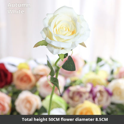Flor artificial de flor de seda de una sola rosa 