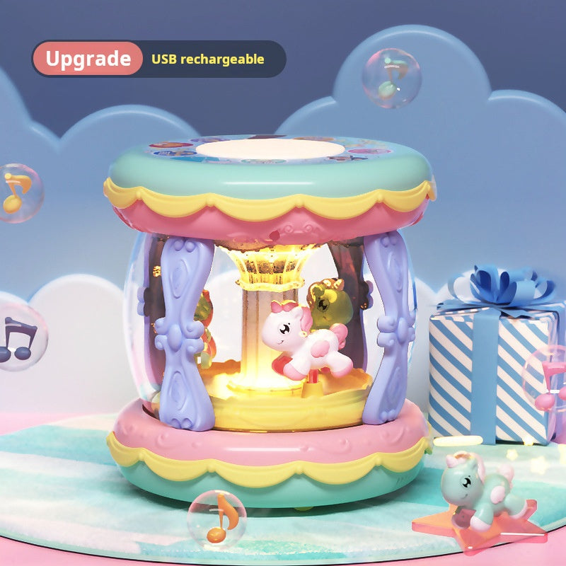 Baby Music Pat Drum Early Education Carousel Hand Drum Recharge