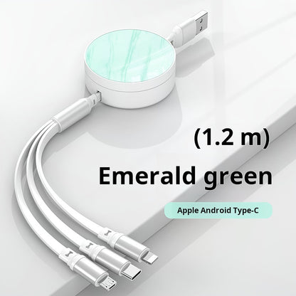 One to three fast charging cable double pull type 66w high current