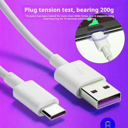 5A fast charging mobile phone data cable suitable for type-c
