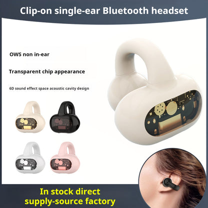 OWS clip-on single-ear Bluetooth headset