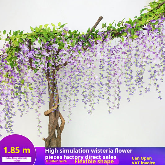 Artificial wisteria flower rattan decoration