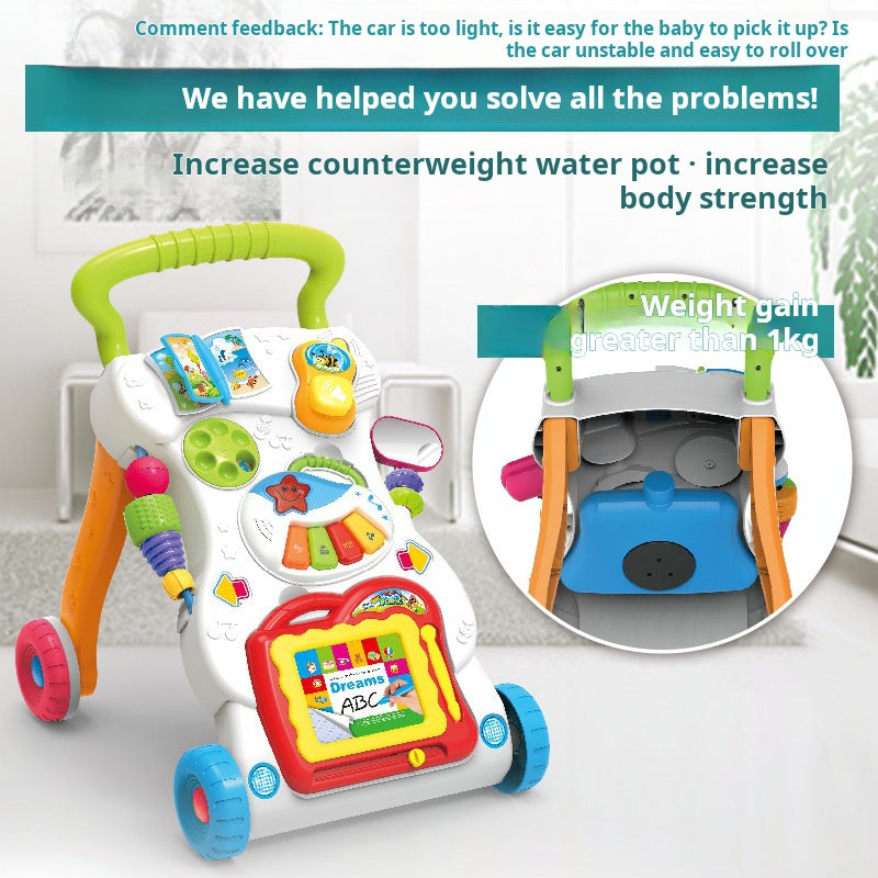 Baby Stroller Multi-Functional Walker Toy Early Education Musical Push Toy