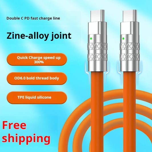 Cable de carga rápida C-to-C de aleación de zinc grueso personalizado" 