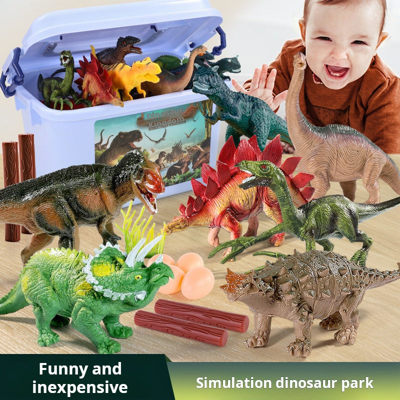 Dinosaur Playground Set, Realistic Animal Soft Model, Egg, Triceratops, T-Rex, Pterodactyl