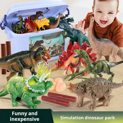 Dinosaur Playground Set, Realistic Animal Soft Model, Egg, Triceratops, T-Rex, Pterodactyl