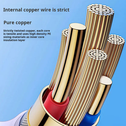 Cable de datos macaron de silicona de alambre de cobre puro 