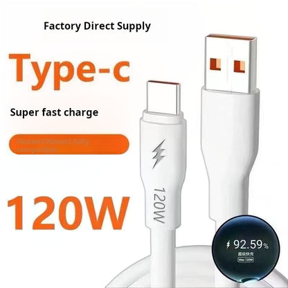 Cable de carga rápida de 120 W - Compatible con Apple y Android 