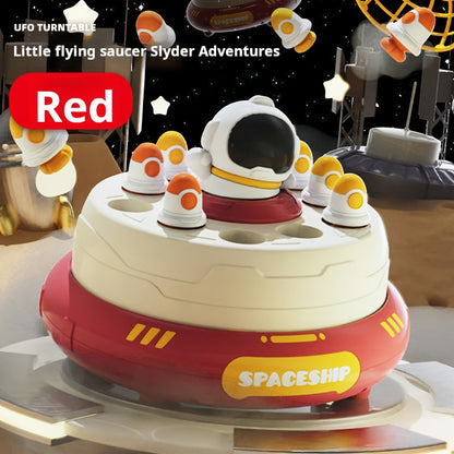 Space Disc UFO Spinner, juego de mesa interactivo, lanzacohetes, juguete educativo para niños 