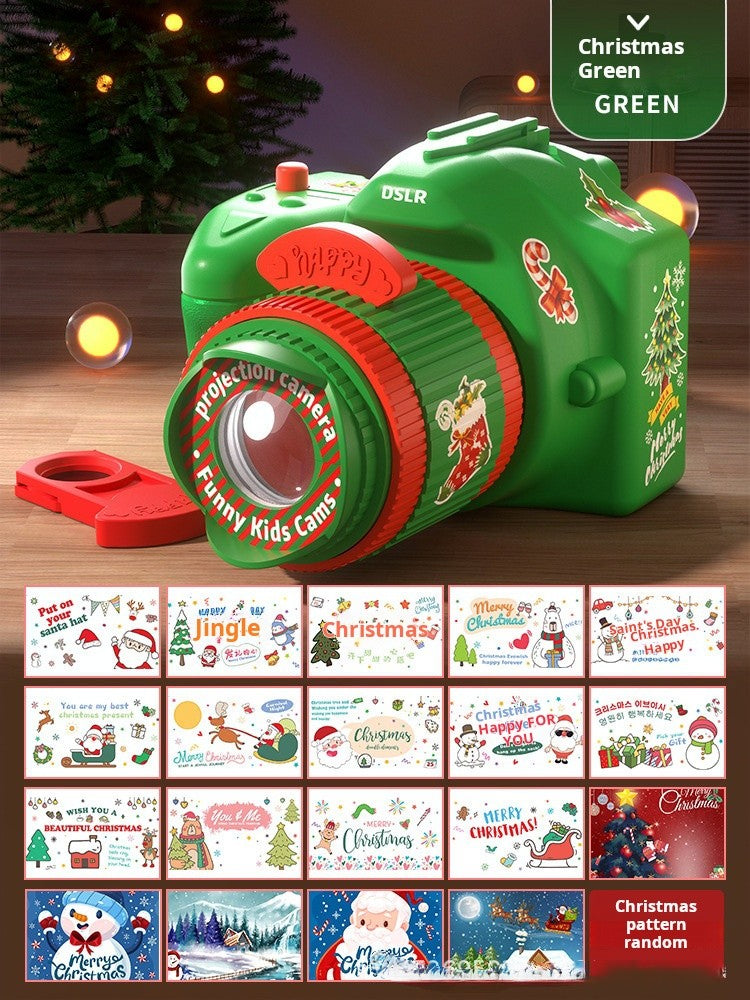 Christmas Camera Projector Light-Up Toy, Holiday Decor Gift for Kids