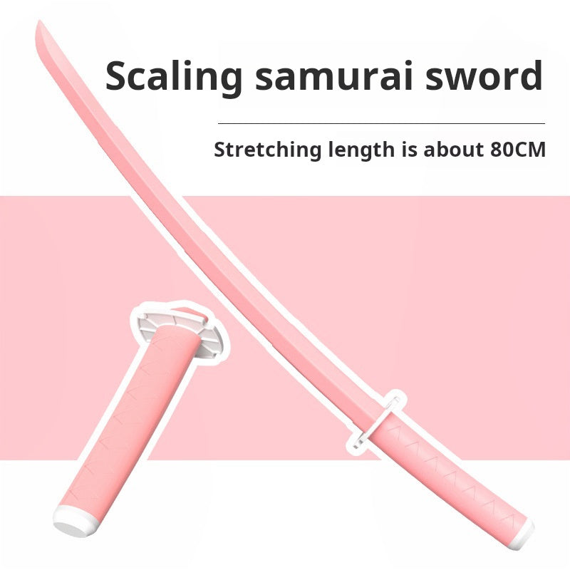 3D Printed Samurai Extendable Sword, Automatic Deployment, Gravity Radish Knife Toy