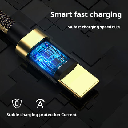 5A data cable fast charging pure copper wire core gold-plated port